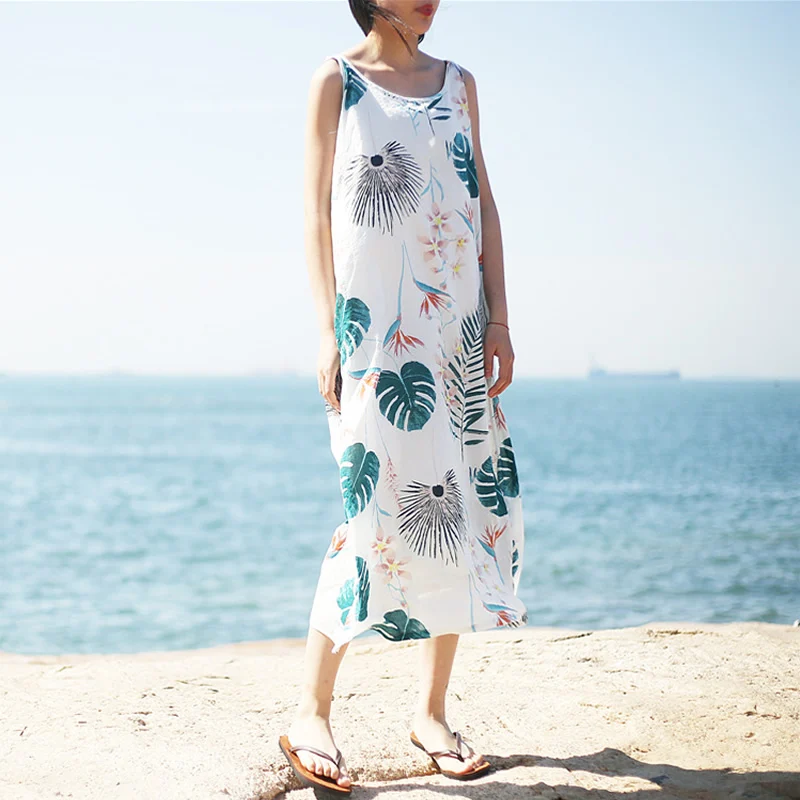 ORIGOODS White Print Strap Women Dress Silk Linen Long Summer Dress Women Casual Sexy Beach Dress Brand Vestido Robe Femme D001
ORIGOODS White Print Strap Women Dress Silk Linen Long Summer Dress Women Casual Sexy Beach Dress Brand Vestido Robe Femme D001