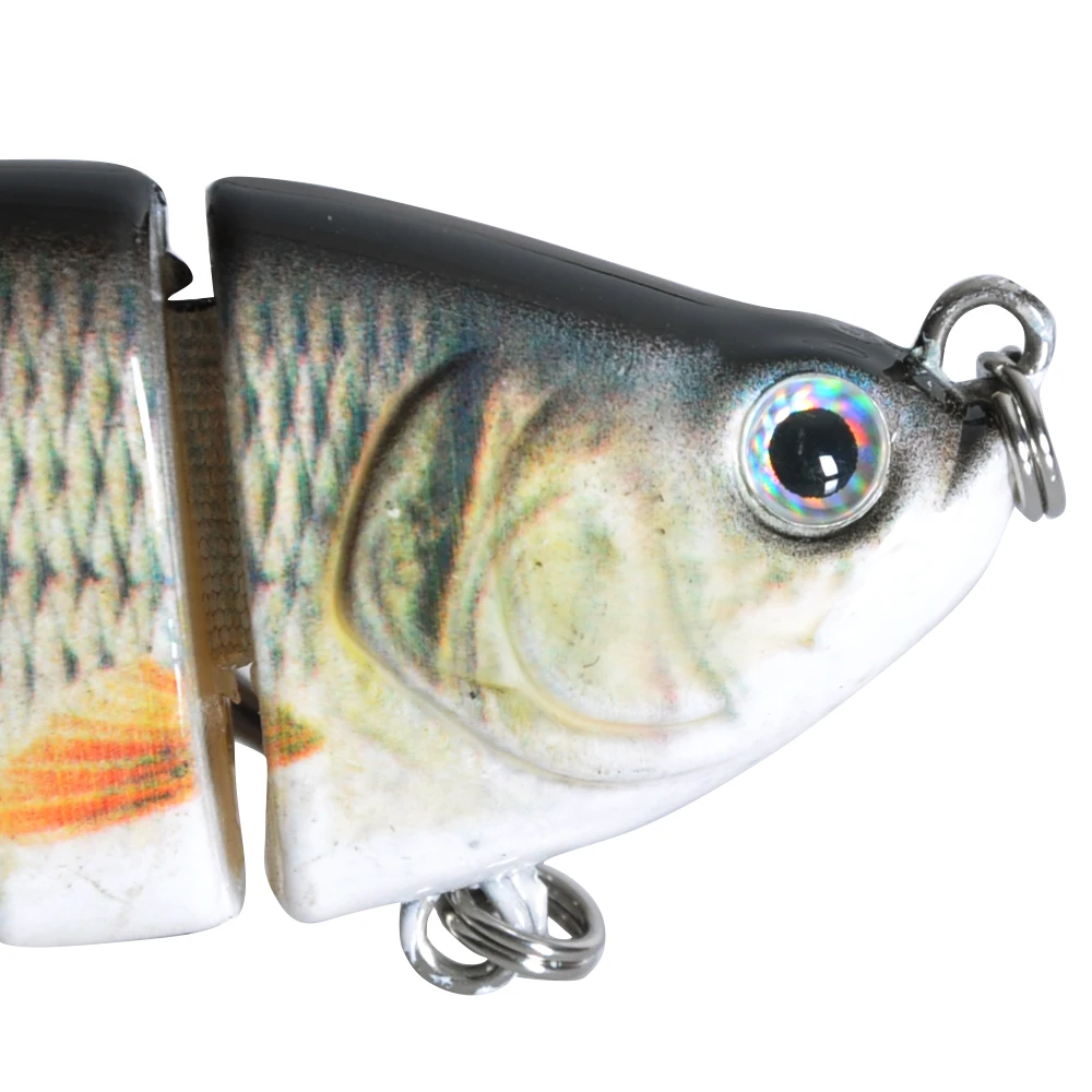 Hard Fishing Lure 10cm 20g 3D Eyes 6-Segment Lifelike Crankbait 2 Hook Bait Sadoun.com