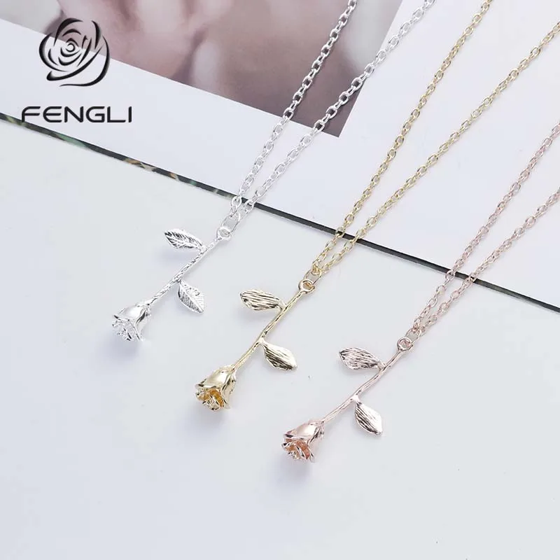 FENGLI Charm Origami Rose Flower Necklace Women Plant Girl Elegant Necklaces & Pendants Long Chain Necklace bijoux femme
FENGLI Charm Origami Rose Flower Necklace Women Plant Girl Elegant Necklaces & Pendants Long Chain Necklace bijoux femme