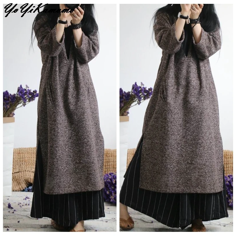 YoYiKamomo Cotton Dress Autumn Winter Women 2017 New Original Long Leisure Warm Loose Casual Women Robe
YoYiKamomo Cotton Dress Autumn Winter Women 2017 New Original Long Leisure Warm Loose Casual Women Robe