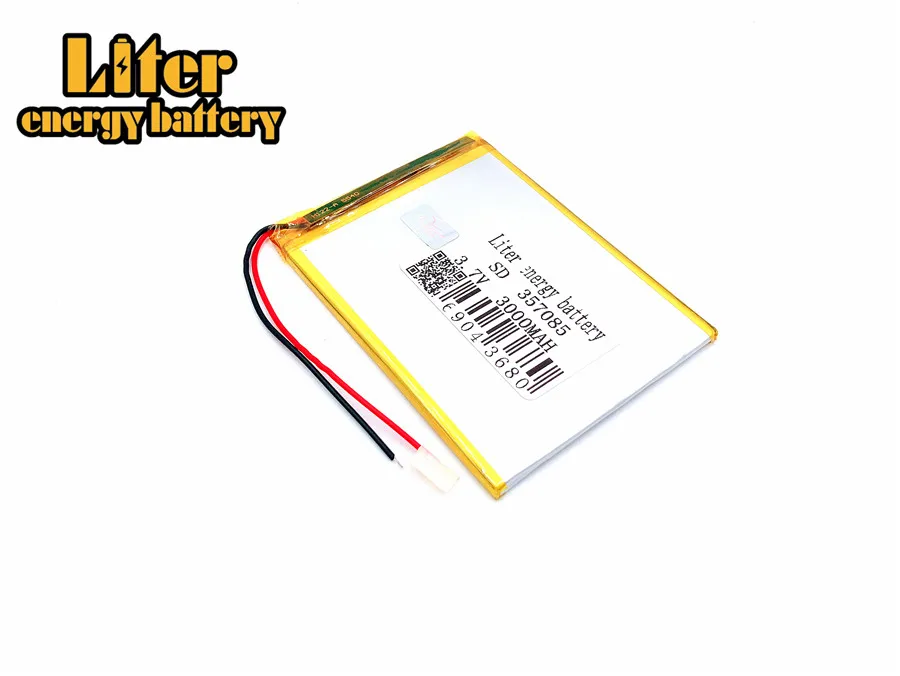 Polymer lithium ion battery 3000mAh 3.7V 357085 337085 can be customized wholesale CE FCC ROHS MSDS quality certification
Polymer lithium ion battery 3000mAh 3.7V 357085 337085 can be customized wholesale CE FCC ROHS MSDS quality certification