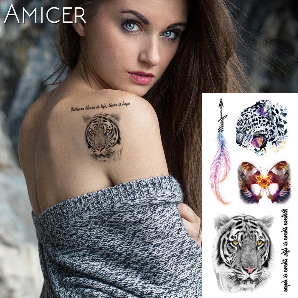 1 piece Fantasy Color Lion tiger leopard Fox Hot Large animal Temporary Tattoo Waterproof Tattoo Sticker for women men
1 piece Fantasy Color Lion tiger leopard Fox Hot Large animal Temporary Tattoo Waterproof Tattoo Sticker for women men