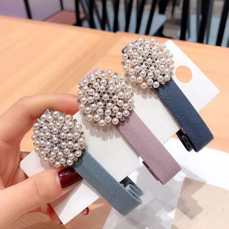 Korea Hair Accessories Leather Pearl Diamond Flower Hair Clips For Girls Crystal Duckbill Clip Hair Bows Hairpins Barrette
Korea Hair Accessories Leather Pearl Diamond Flower Hair Clips For Girls Crystal Duckbill Clip Hair Bows Hairpins Barrette