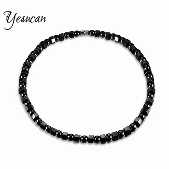 Yesucan Black Gallstone Beaded Necklace Fashion Magnetite Natural Stone Magnetic Hematite Health Choker Necklaces For Women Men
Yesucan Black Gallstone Beaded Necklace Fashion Magnetite Natural Stone Magnetic Hematite Health Choker Necklaces For Women Men