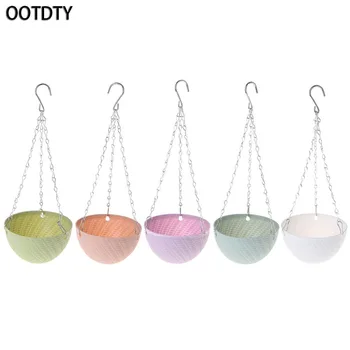 OOTDTY Round Plastic Hanging Basket Flower Pot 16x10cm Garden Plant Chain Planters Decoration
OOTDTY Round Plastic Hanging Basket Flower Pot 16x10cm Garden Plant Chain Planters Decoration