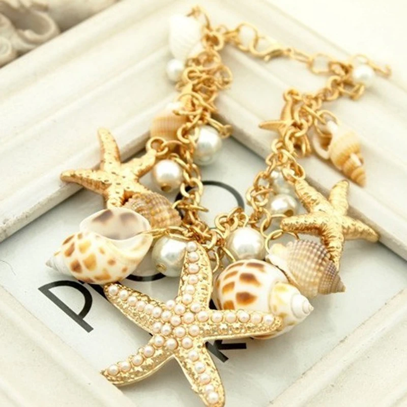 Fashion Ocean Bohemia Charms Bracelet Starfish Shell Bracelets & Bangles For Women Beach Style Jewelry Wholesale Bileklik Gift
Fashion Ocean Bohemia Charms Bracelet Starfish Shell Bracelets & Bangles For Women Beach Style Jewelry Wholesale Bileklik Gift