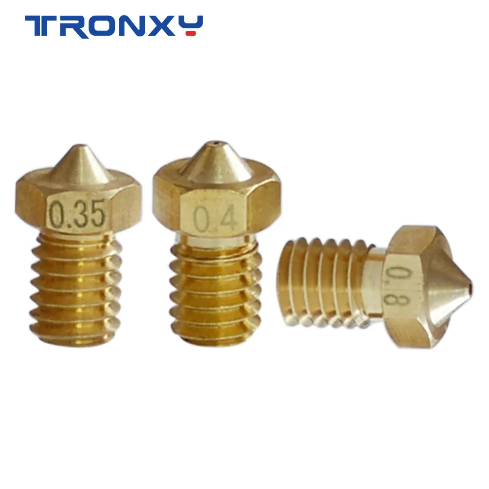 3pcs/lot For 3D Printer Extruder E3DV6 Nozzle 0.2 0.25 0.3mm 0.35 0.4mm 0.5 0.6 Part Copper 1.75mm Filament M6 Threaded Brass
3pcs/lot For 3D Printer Extruder E3DV6 Nozzle 0.2 0.25 0.3mm 0.35 0.4mm 0.5 0.6 Part Copper 1.75mm Filament M6 Threaded Brass