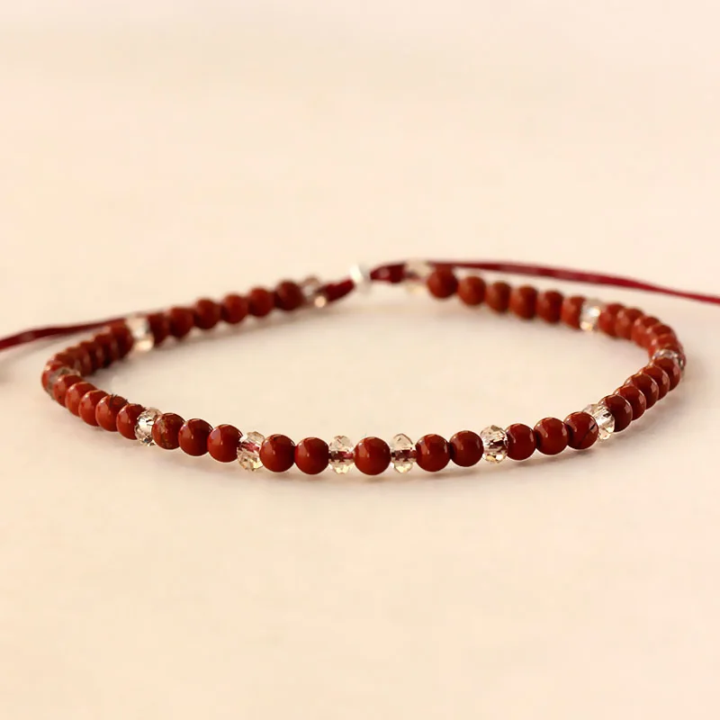 Natural Wine Red Onyx Stone Bead String Bracelets For Women 925 Sterling Silver Thin Bracelet Friendship Crystal DIY Jewelry
Natural Wine Red Onyx Stone Bead String Bracelets For Women 925 Sterling Silver Thin Bracelet Friendship Crystal DIY Jewelry