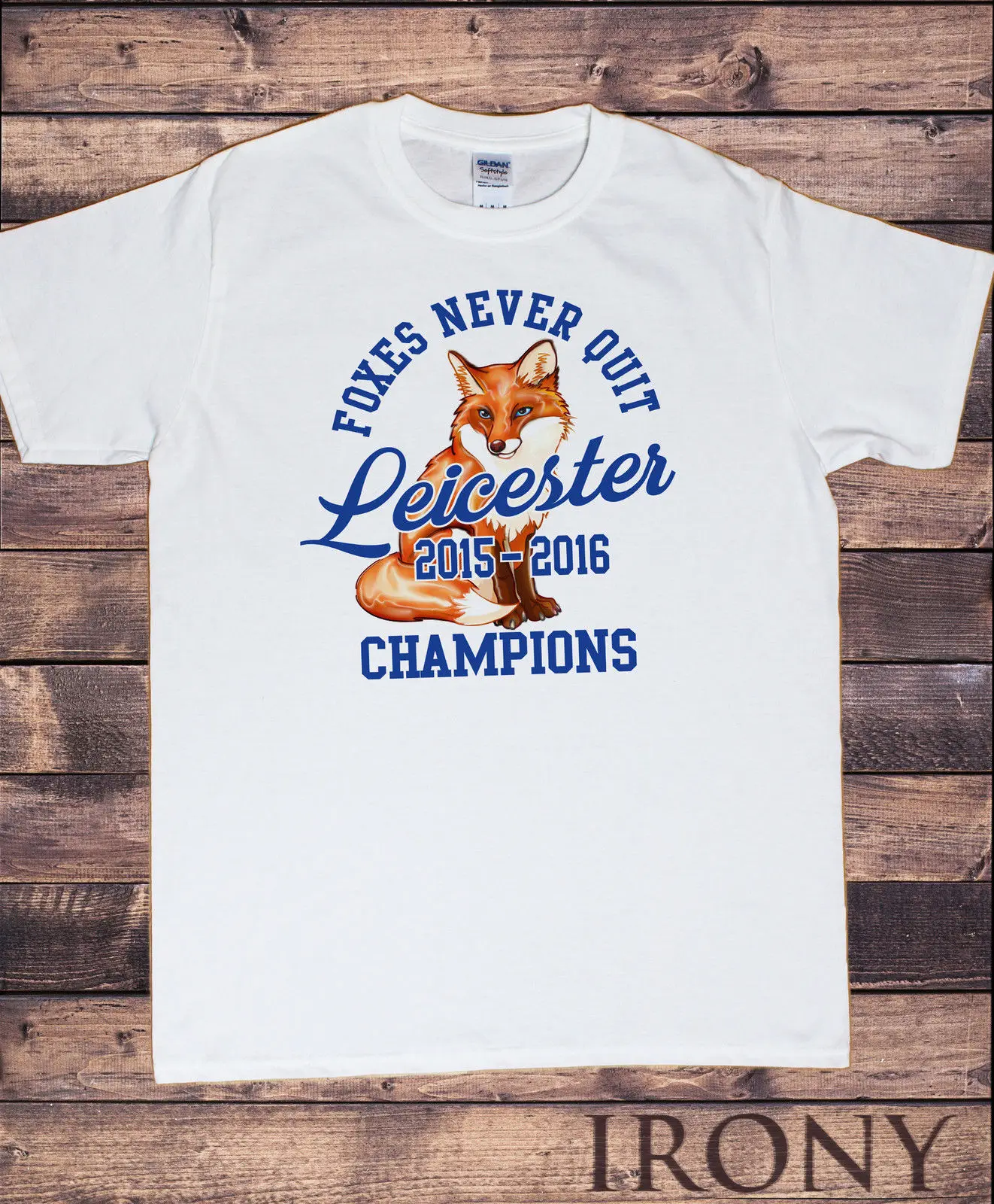 Men's White T-Shirt,Leicester City,Foxes Never Quit, Champions 2015-2016 Print 100% Cotton For Man,Comfortable t shirt,
Men's White T-Shirt,Leicester City,Foxes Never Quit, Champions 2015-2016 Print 100% Cotton For Man,Comfortable t shirt,
