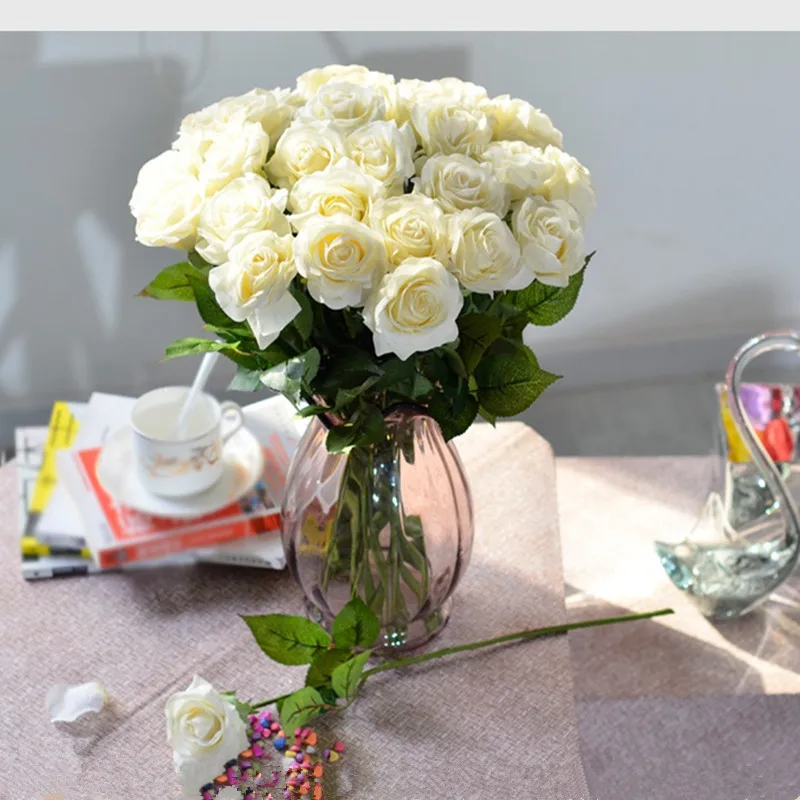10pcs/lot Silk real touch rose artificial gorgeous flowers wedding fake flowers for home party decor Valentine's gift DIY Flores
10pcs/lot Silk real touch rose artificial gorgeous flowers wedding fake flowers for home party decor Valentine's gift DIY Flores
