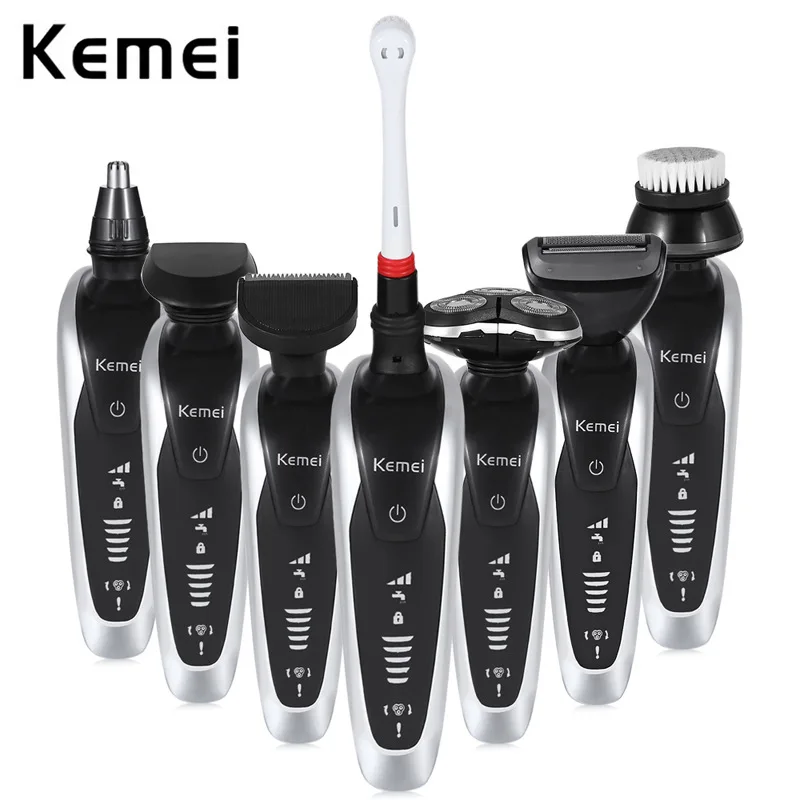 Kemei KM-8867 7 in 1 Men's 3D Electric Shaver Multifunction Beard Trimmer Rechargeable Razor for Men Shaving Machine Toothbrush
Kemei KM-8867 7 in 1 Men's 3D Electric Shaver Multifunction Beard Trimmer Rechargeable Razor for Men Shaving Machine Toothbrush