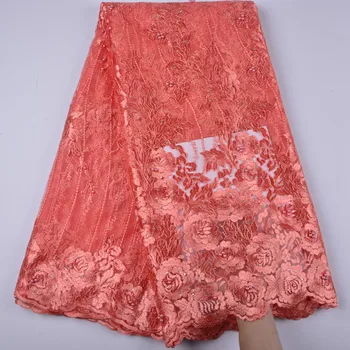 French Net Lace With Stones Nigerian Lace Fabrics High Quality Embroidered African French Lace Fabric For Party Dress A1374 
French Net Lace With Stones Nigerian Lace Fabrics High Quality Embroidered African French Lace Fabric For Party Dress A1374