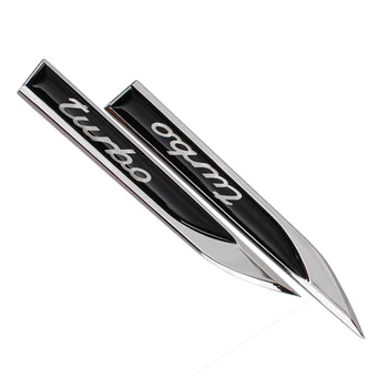 2pcs Side Wing Metal Turbo Logo Blade Fender 3D Stickers Emblem Decal motorcycle car styling Auto Accessories
2pcs Side Wing Metal Turbo Logo Blade Fender 3D Stickers Emblem Decal motorcycle car styling Auto Accessories
