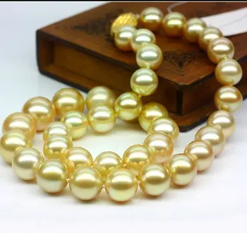 top quality 12mm natural Australian south seas gold pearl necklace 18inch (9.13)
top quality 12mm natural Australian south seas gold pearl necklace 18inch (9.13)
