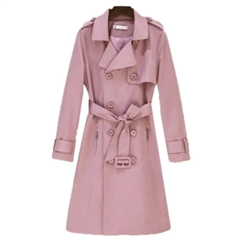 Pink windbreaker female autumn New Double Breasted long coat autumn large size pink female windbreaker jacket women
Pink windbreaker female autumn New Double Breasted long coat autumn large size pink female windbreaker jacket women