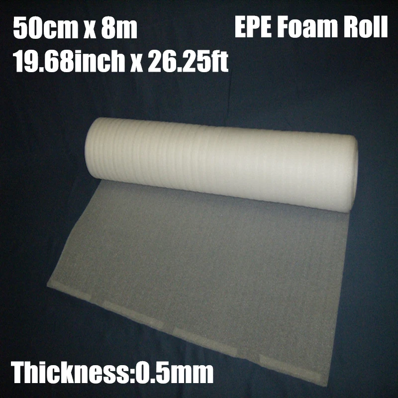 0.5*8m 1Pcs 0.5mm Protective EPE Foam Packing Roll Laser Warp Shipping Pre-cut Mail Packing Film Material Verpakkings Materiaal
0.5*8m 1Pcs 0.5mm Protective EPE Foam Packing Roll Laser Warp Shipping Pre-cut Mail Packing Film Material Verpakkings Materiaal