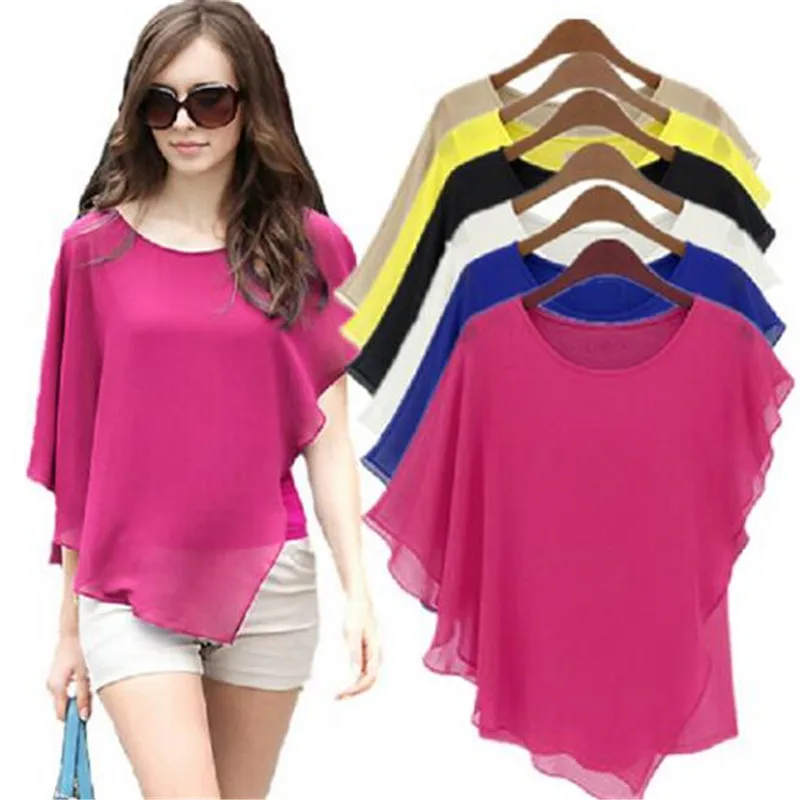 New Womens Tops 2019 Fashion Women Summer Chiffon Blouse Plus Size 4XL/5XL/6XL Ruffle Batwing Blouse Short Sleeve Casual Shirts
New Womens Tops 2019 Fashion Women Summer Chiffon Blouse Plus Size 4XL/5XL/6XL Ruffle Batwing Blouse Short Sleeve Casual Shirts