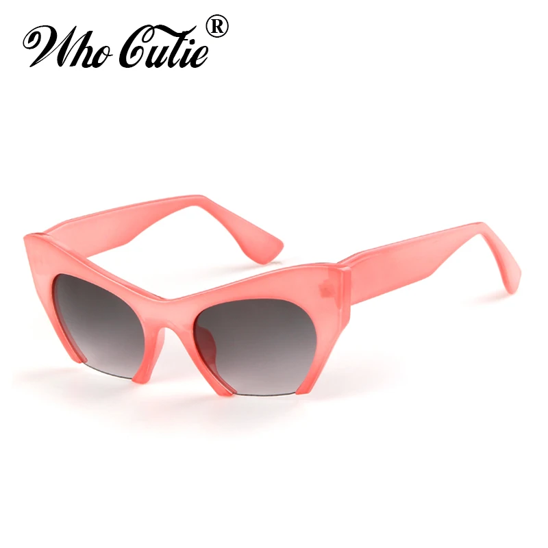 WHO CUTIE 2018 Women Cat Eye Sunglasses Brand Designer Female Oversized Half Frame Pink Leopard Sun Glasses CE Lens Shades OM703
WHO CUTIE 2018 Women Cat Eye Sunglasses Brand Designer Female Oversized Half Frame Pink Leopard Sun Glasses CE Lens Shades OM703