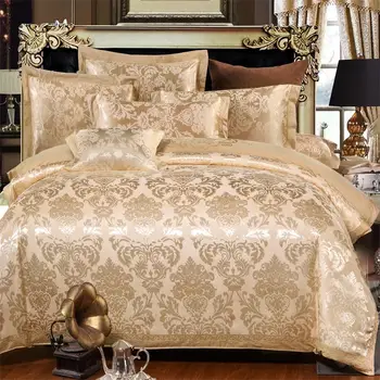 Luxury Wedding jacquard Mulberry silk bedding 100%cotton Embroidered including Duvet cover Bed sheet Pillowcase Beige flowers
Luxury Wedding jacquard Mulberry silk bedding 100%cotton Embroidered including Duvet cover Bed sheet Pillowcase Beige flowers