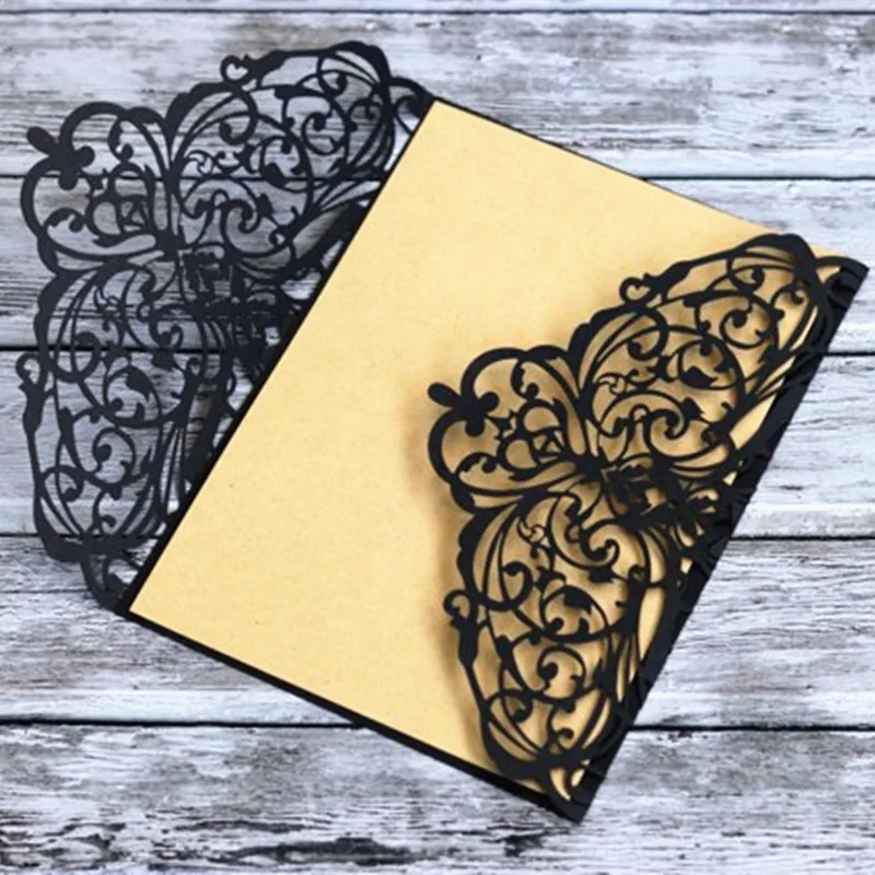 Black wedding card invitation floral Autumn marriage anniversary gift card 50pcs
Black wedding card invitation floral Autumn marriage anniversary gift card 50pcs