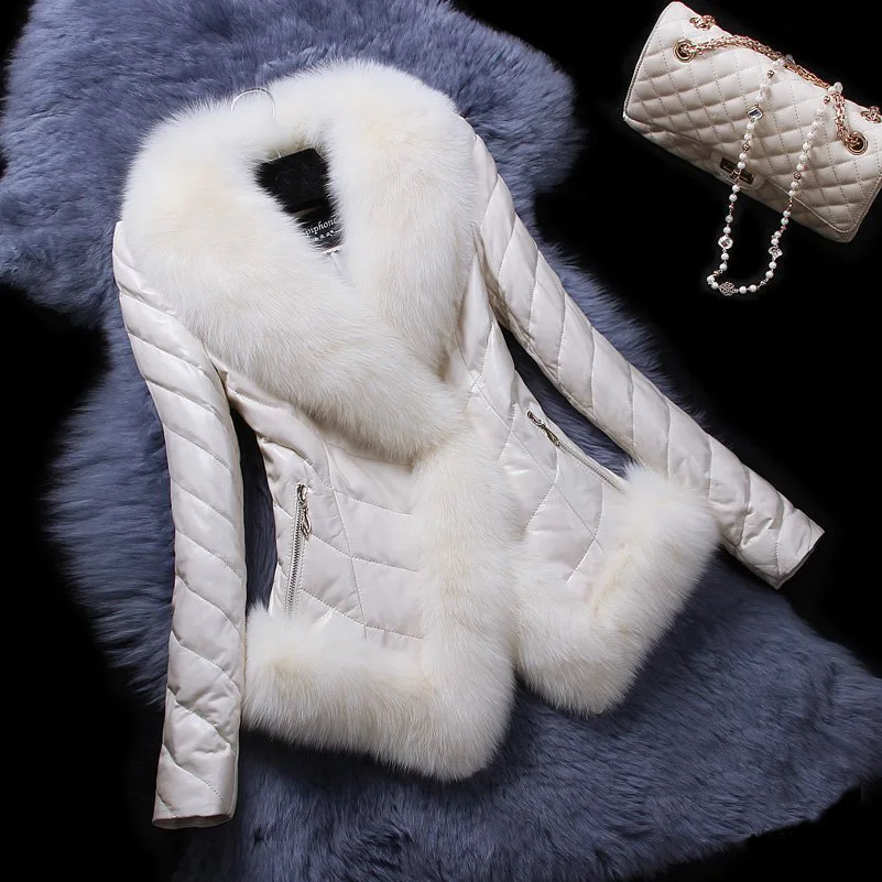 Savabien Furry Faux Fur Collar Long Sleeve Leather Jacket Ladies Fake Fur Jacket Warm Slim Parka Short Faux Fur Coat Outerwear
Savabien Furry Faux Fur Collar Long Sleeve Leather Jacket Ladies Fake Fur Jacket Warm Slim Parka Short Faux Fur Coat Outerwear