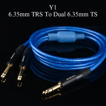 WinAqum Professional Gold Plated 6.35mm 1/8 inch TRS Coaxial Audio Cable To Dual 6.35mm 1/4 inch TS Plug Adapter Video Wire Y1
WinAqum Professional Gold Plated 6.35mm 1/8 inch TRS Coaxial Audio Cable To Dual 6.35mm 1/4 inch TS Plug Adapter Video Wire Y1