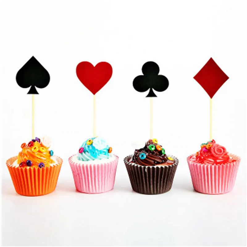 24PCS Cake Topper Poker Playing cards casino party cake flags decoration Bunting supply
24PCS Cake Topper Poker Playing cards casino party cake flags decoration Bunting supply