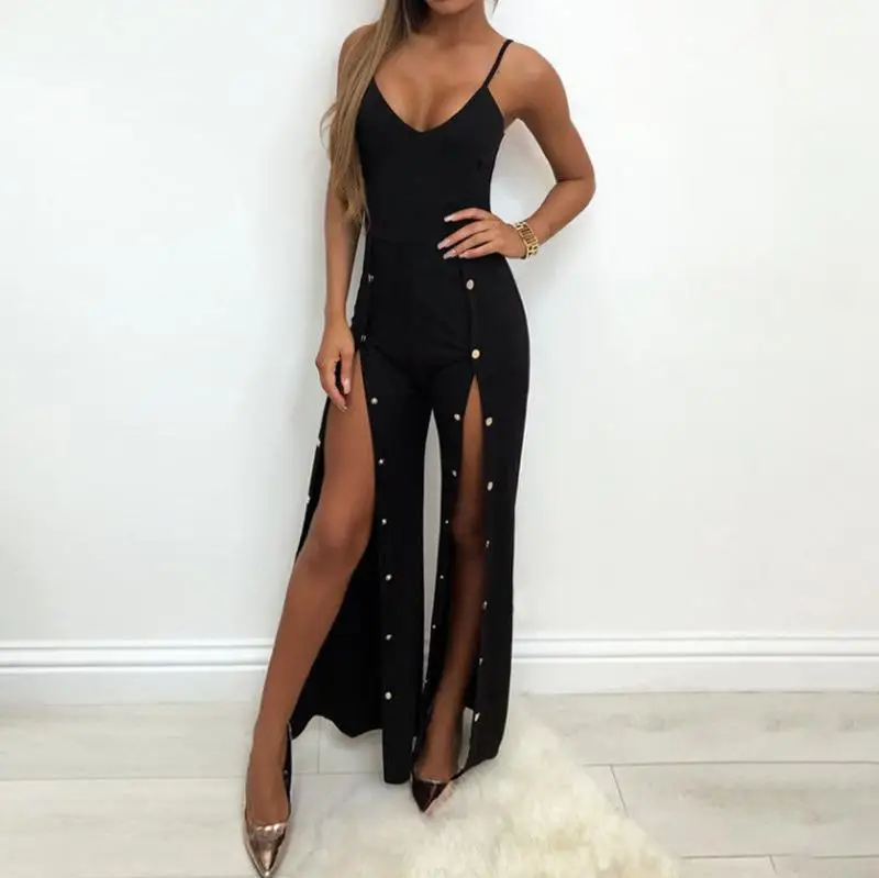 Women Jumpsuit V Neck Sleeveless Wide Leg Cut Trousers Romper Ladies Clubwear Summer Playsuit Party Sexy Jumpsuit Rompers
Women Jumpsuit V Neck Sleeveless Wide Leg Cut Trousers Romper Ladies Clubwear Summer Playsuit Party Sexy Jumpsuit Rompers