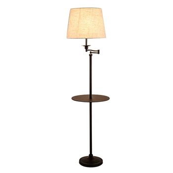 Modern Minimalist LED floor light with table muti-function black metal body fabric Standing Lamp Living room Reading Lighting
Modern Minimalist LED floor light with table muti-function black metal body fabric Standing Lamp Living room Reading Lighting