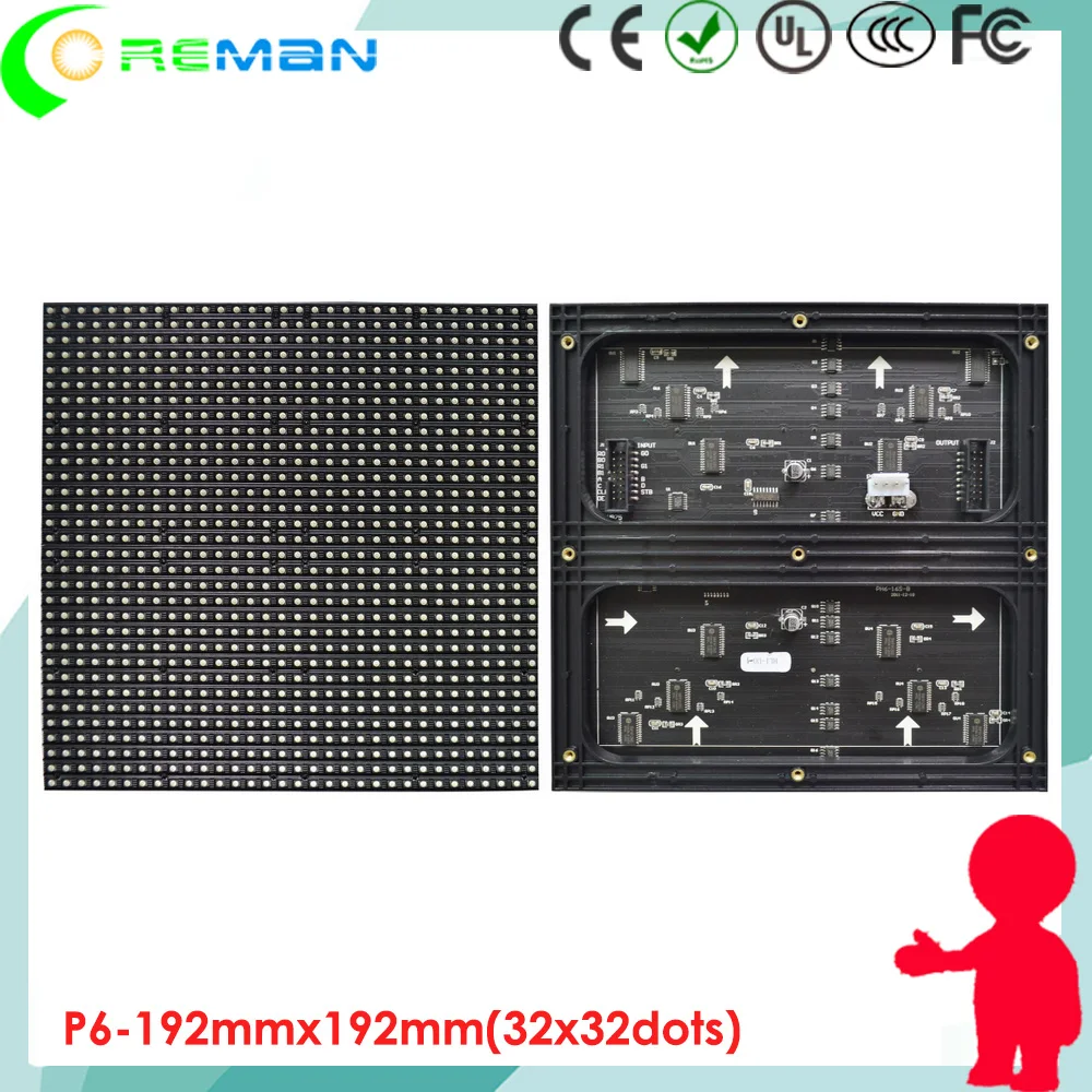 Indoor interior SMD led module p6 price / aliexpress full color led screen board module 192mmx192mm
Indoor interior SMD led module p6 price / aliexpress full color led screen board module 192mmx192mm