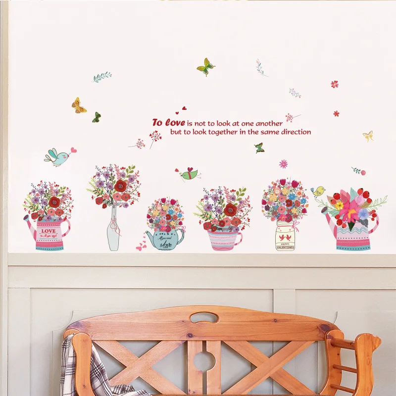 Colorful Flowers Wall Stickers Potted Plant Flower Basket Butterfly Stickers Home Decor Art Wall Decals for Living Room Bedroom
Colorful Flowers Wall Stickers Potted Plant Flower Basket Butterfly Stickers Home Decor Art Wall Decals for Living Room Bedroom
