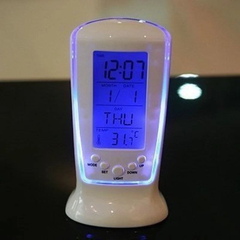 LED Electronic Clock Alarm Clock Night Blu-ray Clock Desk Clock Bed with Calendar Calendar Thermometer Electronic Watch Gift
LED Electronic Clock Alarm Clock Night Blu-ray Clock Desk Clock Bed with Calendar Calendar Thermometer Electronic Watch Gift