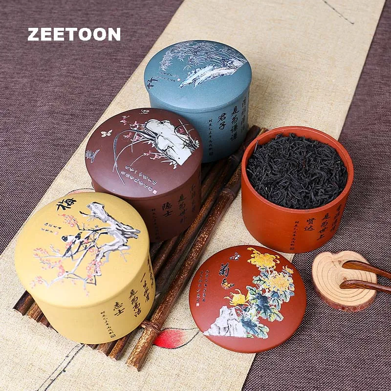 Authentic Yixing Tea Cans Purple Clay Jar Storage Puer Tea Caddies for 200g Green Black Flower Puer Tea Storage Cylinder Barrel
Authentic Yixing Tea Cans Purple Clay Jar Storage Puer Tea Caddies for 200g Green Black Flower Puer Tea Storage Cylinder Barrel