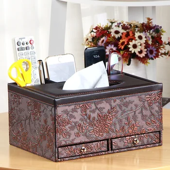 Multifunction Leather Desk Organizer with Stationery Drawer , Tissue Pen Pencil Mobile Phone Holder for Home Office Desk Decor
Multifunction Leather Desk Organizer with Stationery Drawer , Tissue Pen Pencil Mobile Phone Holder for Home Office Desk Decor