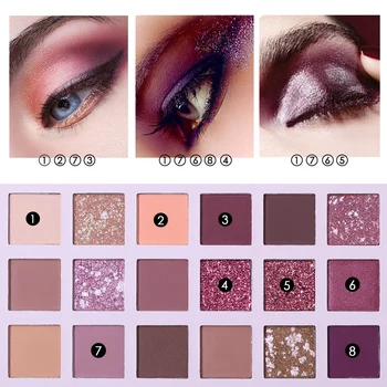 18 Colors Eyeshadow Makeup Long lasting Palette Matte Shimmer Shadow Tray Cosmetics Tools Set
18 Colors Eyeshadow Makeup Long lasting Palette Matte Shimmer Shadow Tray Cosmetics Tools Set