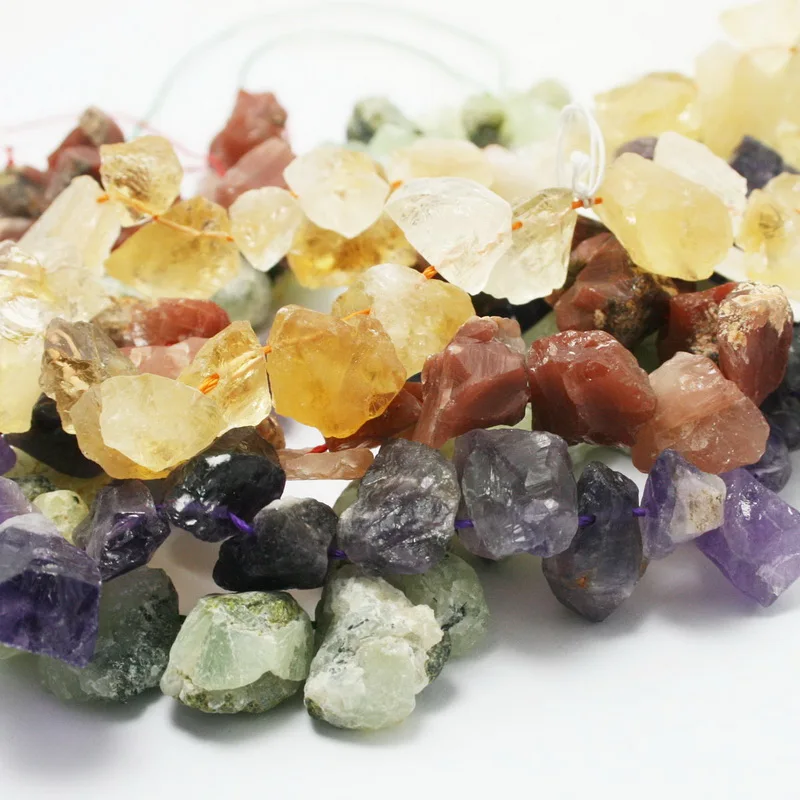 38pcs Raw Tourmaline Amethystine Lemon Rose Strawberry Quartz Crystal Beads Rough Punched Loose Stone Drilled Nugget Beads
38pcs Raw Tourmaline Amethystine Lemon Rose Strawberry Quartz Crystal Beads Rough Punched Loose Stone Drilled Nugget Beads
