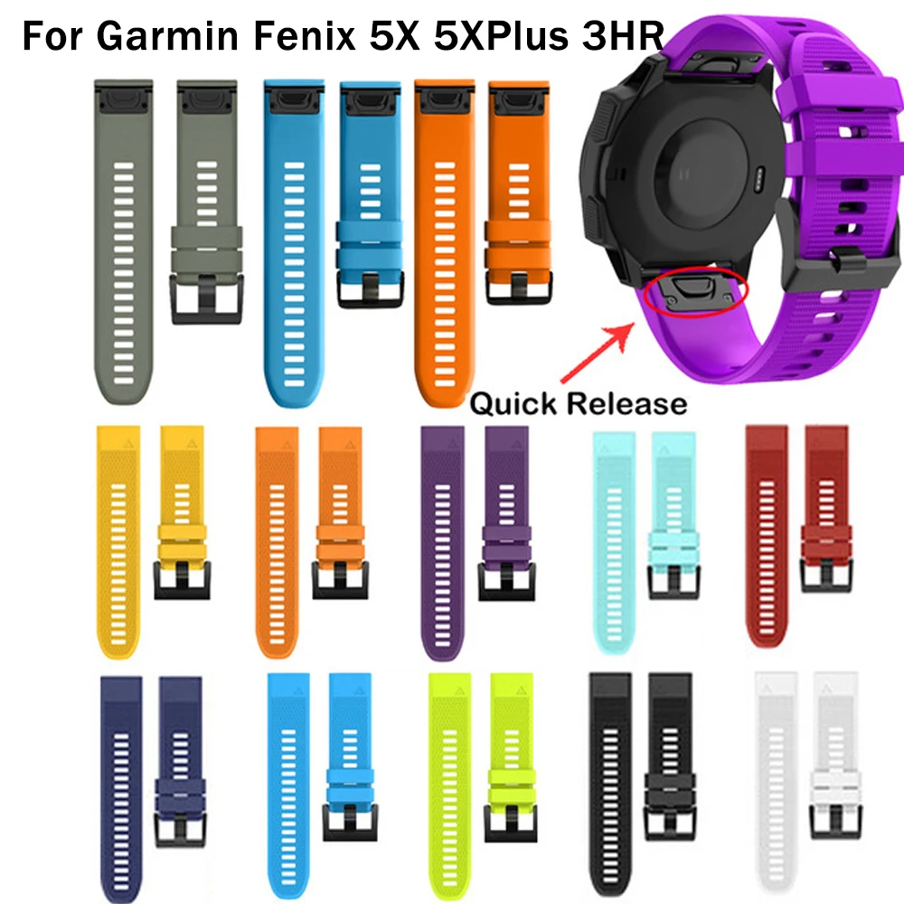Soft Silicone 26mm Quick Release Watchband Wriststrap for Garmin Fenix 5X 5X plus D2 Watch Easyfit Watch Wrist Band Fenix 3 3HR
Soft Silicone 26mm Quick Release Watchband Wriststrap for Garmin Fenix 5X 5X plus D2 Watch Easyfit Watch Wrist Band Fenix 3 3HR
