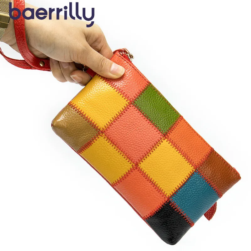 Colorful Cowhide Women Clutch Bag Genuine Leather Coin Purse Money Pocket Small Bags For Phones Card Holder Passport Holder
Colorful Cowhide Women Clutch Bag Genuine Leather Coin Purse Money Pocket Small Bags For Phones Card Holder Passport Holder