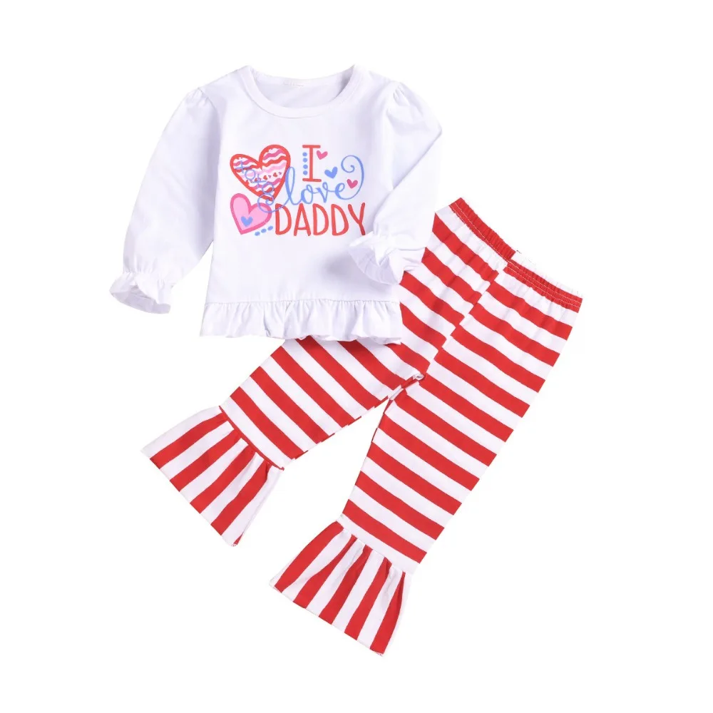 2019 Brand New Baby Girl Clothes Sets Letter Printed Stripe Outfits for Spring Blouse and Pants Cotton Bebies Kids Clothing Set
2019 Brand New Baby Girl Clothes Sets Letter Printed Stripe Outfits for Spring Blouse and Pants Cotton Bebies Kids Clothing Set