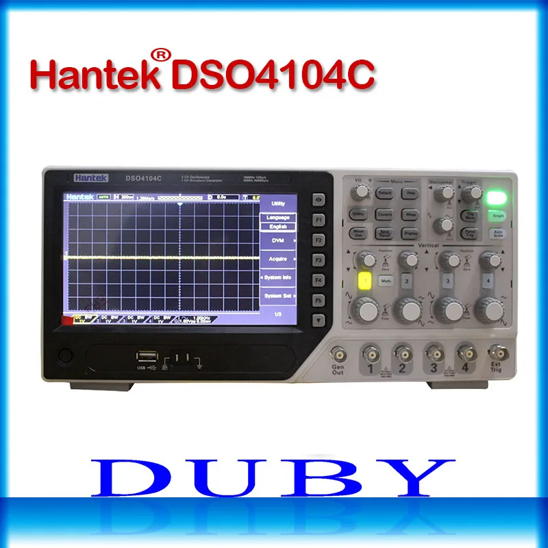 Hantek DSO4104C USB Digital Oscilloscopes 4 Channels Oscilloscope 1GS/s 7 In" WVGA 100 MHz bandwidth Osciloscopio Portatil
Hantek DSO4104C USB Digital Oscilloscopes 4 Channels Oscilloscope 1GS/s 7 In" WVGA 100 MHz bandwidth Osciloscopio Portatil