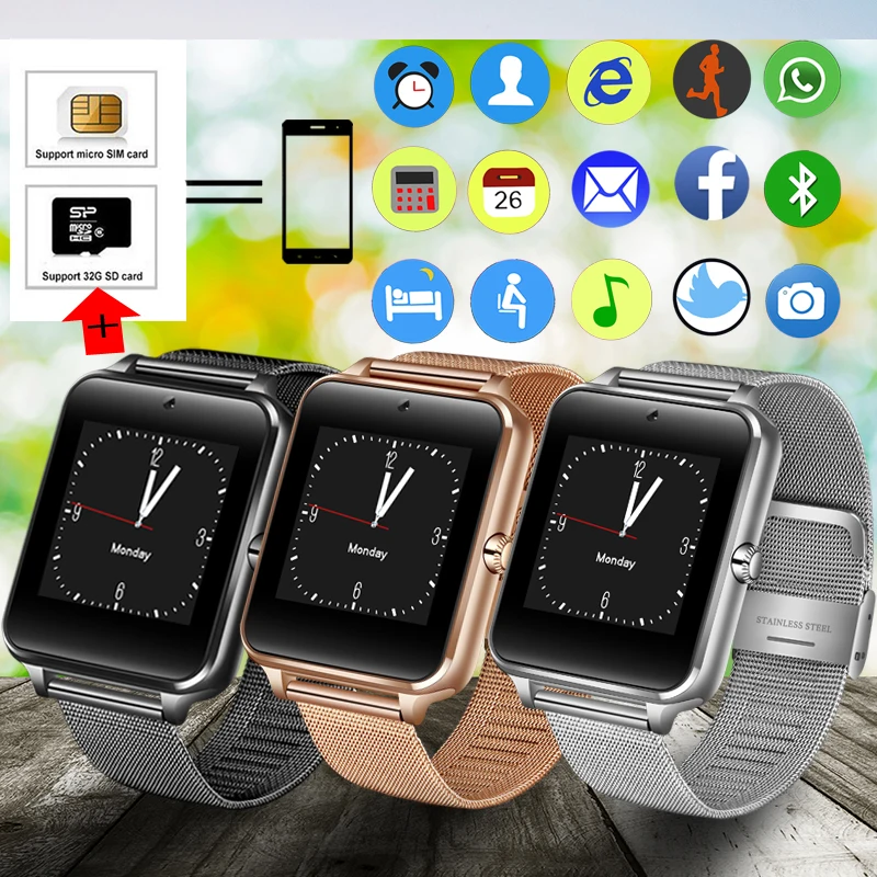 2018 New Bluetooth Smart Watches Mens Multi-language Version Fashion Stainless Steel Smart Watch Support SIM Card TF Card Camera
2018 New Bluetooth Smart Watches Mens Multi-language Version Fashion Stainless Steel Smart Watch Support SIM Card TF Card Camera