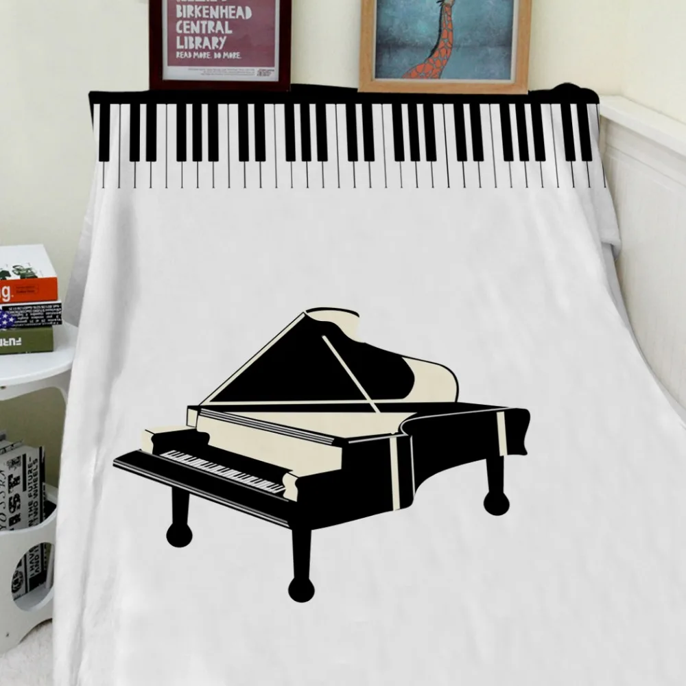 Super Soft Blankets Plush Machine Wash Black White Piano Music Sofa Bed Throw Cobertor Kids Adults Blanket
Super Soft Blankets Plush Machine Wash Black White Piano Music Sofa Bed Throw Cobertor Kids Adults Blanket