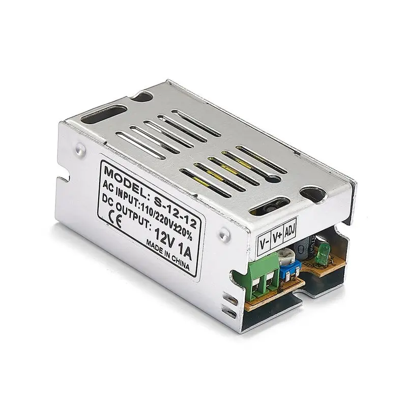 DC 12V 1A 12W Switching Power Supply Source AC To DC 12Volt Power Supply Lighting Transformer For LED Strip Light CCTV Camera
DC 12V 1A 12W Switching Power Supply Source AC To DC 12Volt Power Supply Lighting Transformer For LED Strip Light CCTV Camera