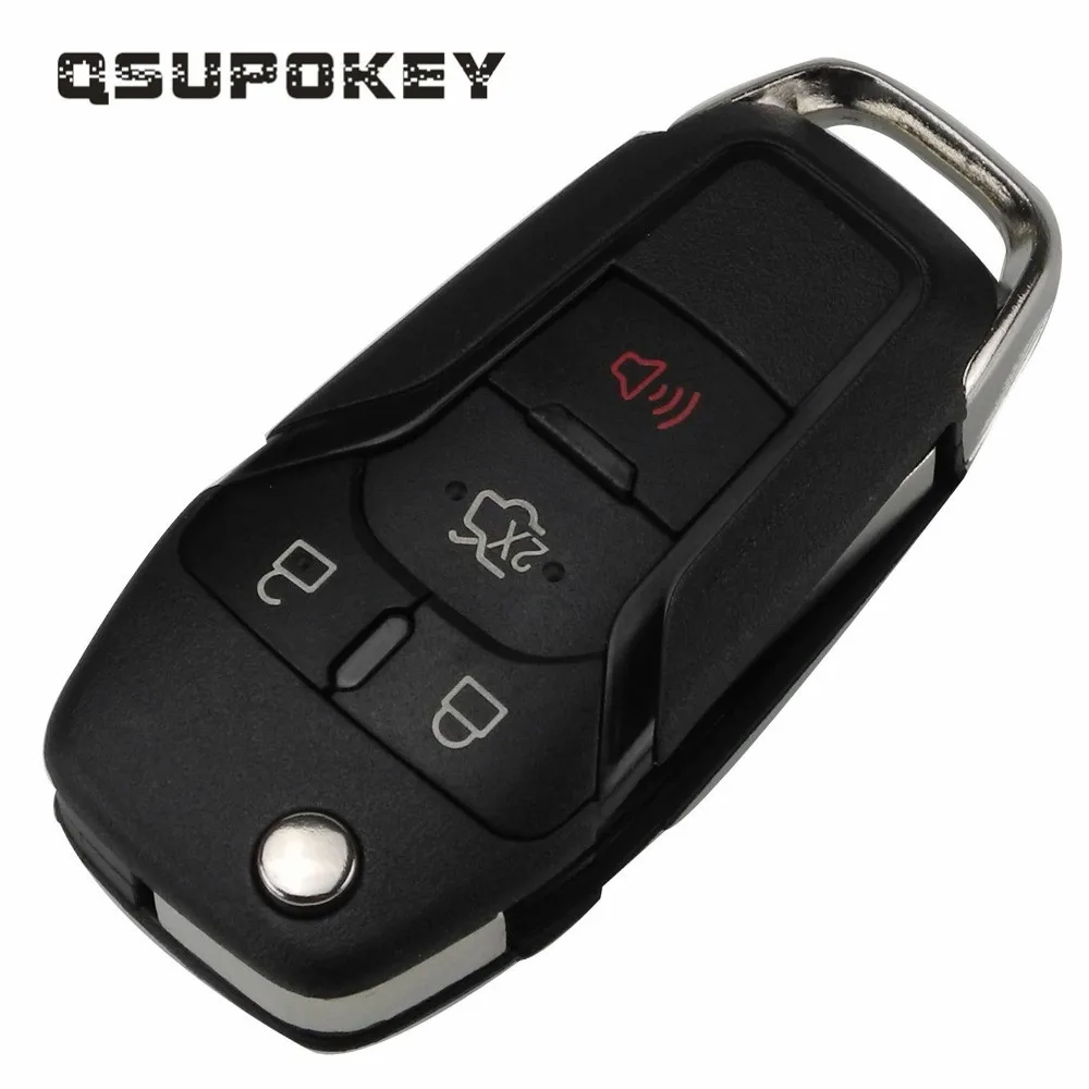 QSUPOKEY for Ford Fusion Edge Explorer 2013-2015 Replacement Flip Remote Car Key Shell Case Fob 4 Button FCC ID: N5F-A08TAA
QSUPOKEY for Ford Fusion Edge Explorer 2013-2015 Replacement Flip Remote Car Key Shell Case Fob 4 Button FCC ID: N5F-A08TAA