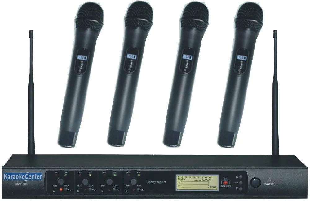 Профессиональный UHF беспроводной караоке микрофон 200CH x 4 ручной радиомикрофон KTV