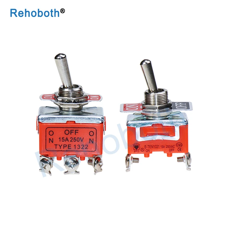 1Pcs Miniature Toggle Switch Single Pole Double Throw TYPE1322 ON-OFF-ON/ON-OFF 250VAC 15A For Switching Lights Motors
1Pcs Miniature Toggle Switch Single Pole Double Throw TYPE1322 ON-OFF-ON/ON-OFF 250VAC 15A For Switching Lights Motors