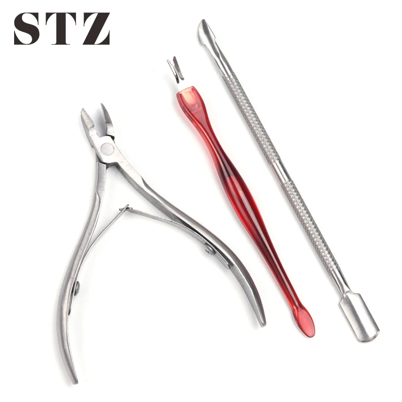 STZ 3pc/set Nail Art Clippers Scissors Professional Cuticle Pusher Nippers Cutters Spoon Fork Trimmer Manicure Design Tool NC385
STZ 3pc/set Nail Art Clippers Scissors Professional Cuticle Pusher Nippers Cutters Spoon Fork Trimmer Manicure Design Tool NC385