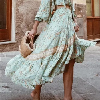 2019 Floral Print Ruffles A-Line Boho Skirt Women Bohemian Summer Irregular Skirts High Waist Long Skirts
2019 Floral Print Ruffles A-Line Boho Skirt Women Bohemian Summer Irregular Skirts High Waist Long Skirts