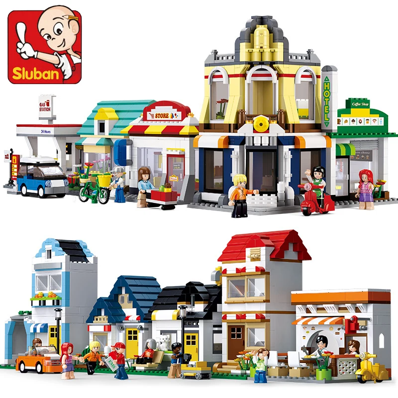 Sluban Block Urban Business District Architecture Compatible LegoINGlys Building Blocks DIY Bricks Children DIY Toy For Children
Sluban Block Urban Business District Architecture Compatible LegoINGlys Building Blocks DIY Bricks Children DIY Toy For Children