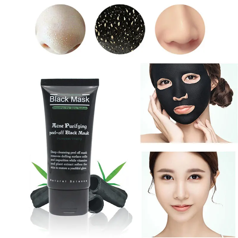 

Face Mask Blackhead Remover Deep Cleansing Purifying Peel Off Acne Black Mud Facial Black Mask Face Care Nose Acne Remover